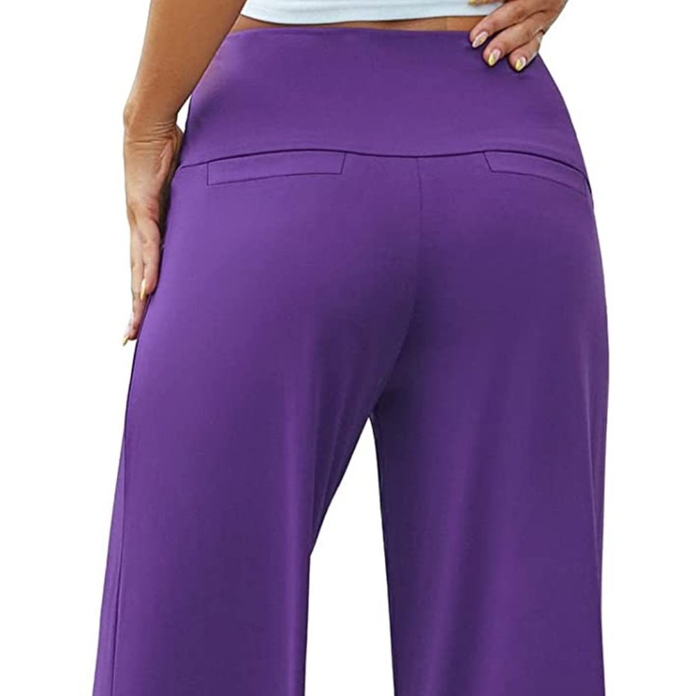 Arolina Women's Stretchy Wide Leg Palazzo Lounge Pants Casual Comfy High Waist P - Picture 2 of 10